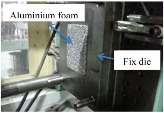 Figure 5. The plastic injection mould with an aluminium foam