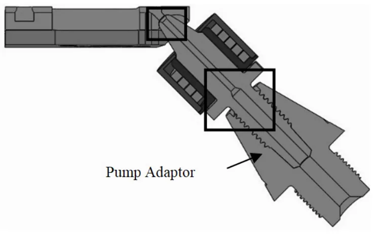 Figure 12. Bottom frame plate interaction with the ZIN.