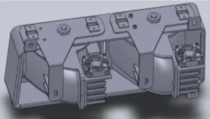 Figure 8. Schematic diagram of cooling system in LED headlamp.