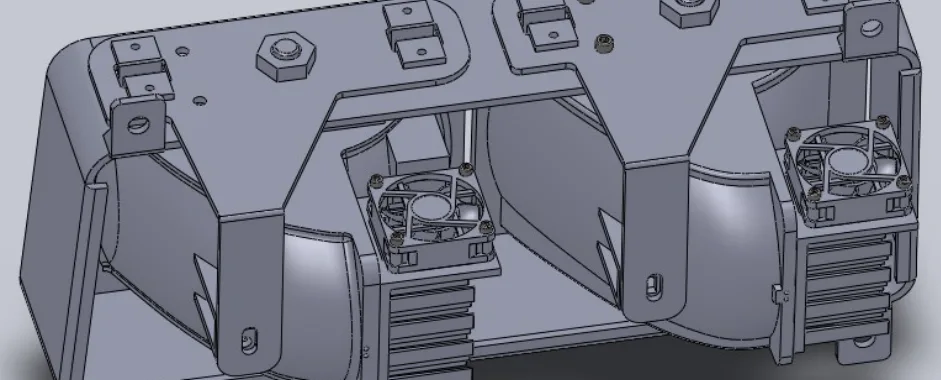 Figure 8. Schematic diagram of cooling system in LED headlamp.