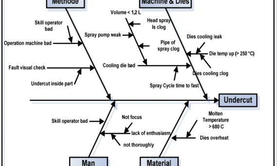 Figure-4. Cause and effect diagram undercut cylinder components