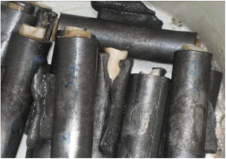 Figure 50. Al-LM25 attacked by dilute potassium hydroxide.