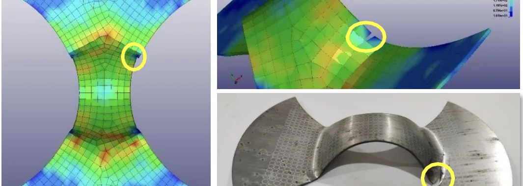 Fig. 9. comparison between the experimental sample and simulation result.