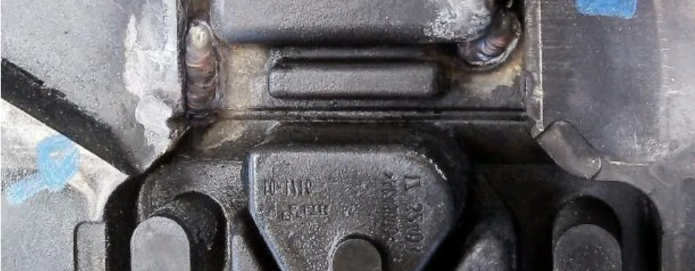 Figure 3. Mould surface repaired by TIG welding