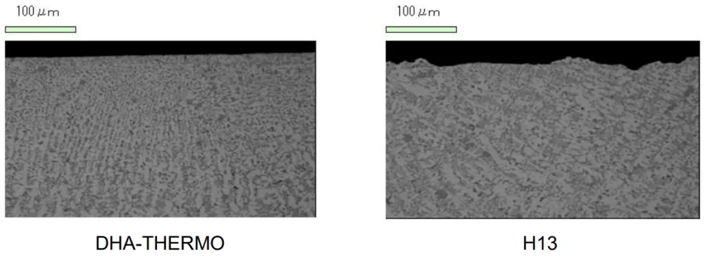 Figure 7 Optical micrographs taken from biscuit surface.