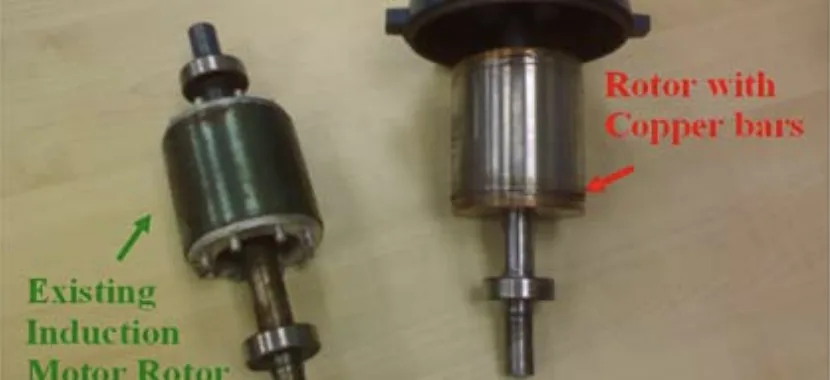 Fig. 3: Copper Rotor of Induction Motor after Milling Process.