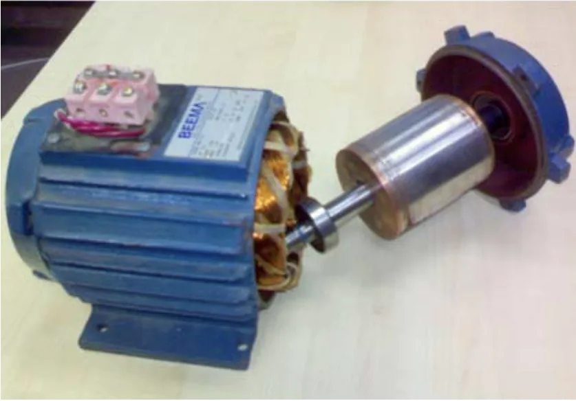 Fig. 4: Copper Rotor assemble into the Induction Motor Stator.