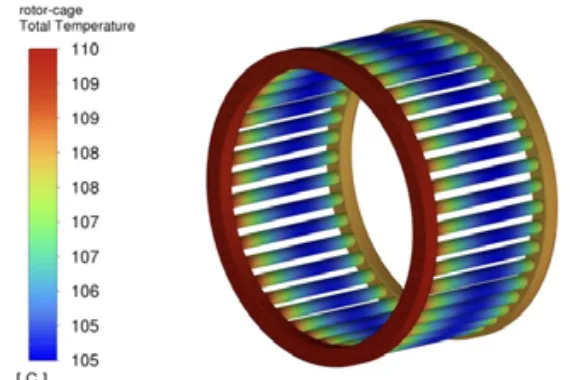 Fig.12. Caluclated thermal steady state in cooper cage
