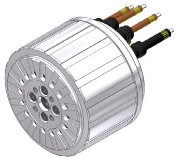 Fig.3. CAD model of an induction motor with an external rotor