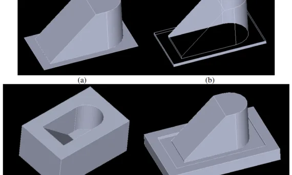 Figure 6. Part A output (a) top region (b) bottom region (c) cavity (d) core
