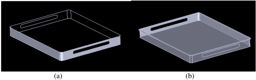 Figure 7. Part B output (a) bottom region (a) top region 