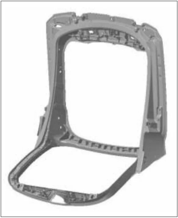FIG. 3 Die cast hatchback support frame (Photo: BMW AG). Telaio di supporto di un portellone posteriore pressocolato.