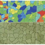 Fig.9 Comparison between simulated results (a—c) and metallographs (d—f) of the “step shape” casting (located at surface of the Step 2 in Fig.7) of magnesium alloy AM50 with different mould preheating temperatures of 453 K (a, d), 423 K (b, e) and 393 K (c, f)