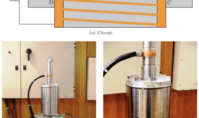Figure 2.1: Rotor test setup for measurements of inter-bar resistance.