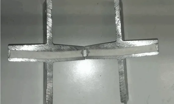 Figure 4: The deformation of the salt core in a casting experiment.