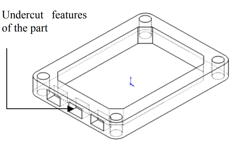 Figure 6. Example Part 1 with Undercut Feature.
