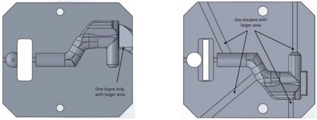 Fig. 7. Description of the mould inserts optimized