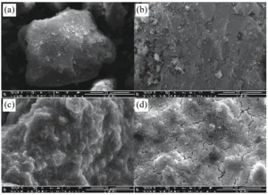 Fig.1 Test sample SEM: (a) sample 1; (b) sample 2; (c) sample 7; (d) sample 8