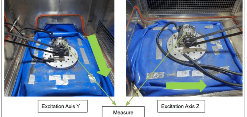 Figure 2. Alternator resonance frequency characterization test setup