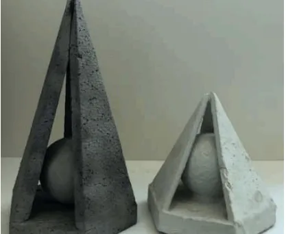 Figure 11. Casting produced by gray iron lost foam (left) and aluminum investment