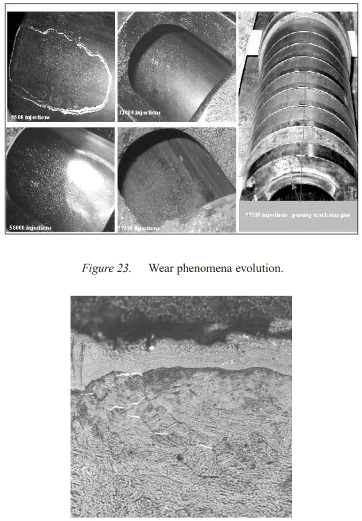 Figure 24. Micrograph of material fall area zona after 77530 injections.