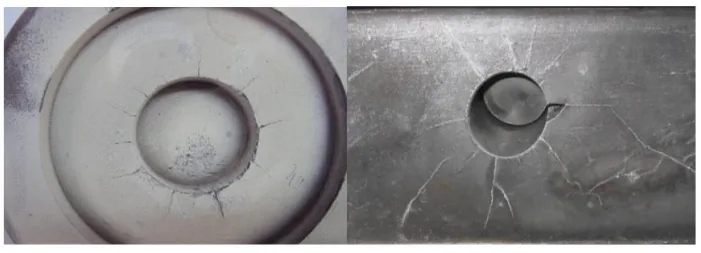 Fig. 1 Initiation and propagation of cracks due to thermal gradient of the mould surface 