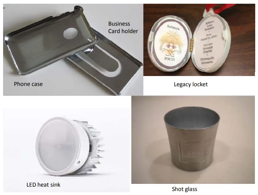 Figure 2. Examples of applications developed with the HF alloy