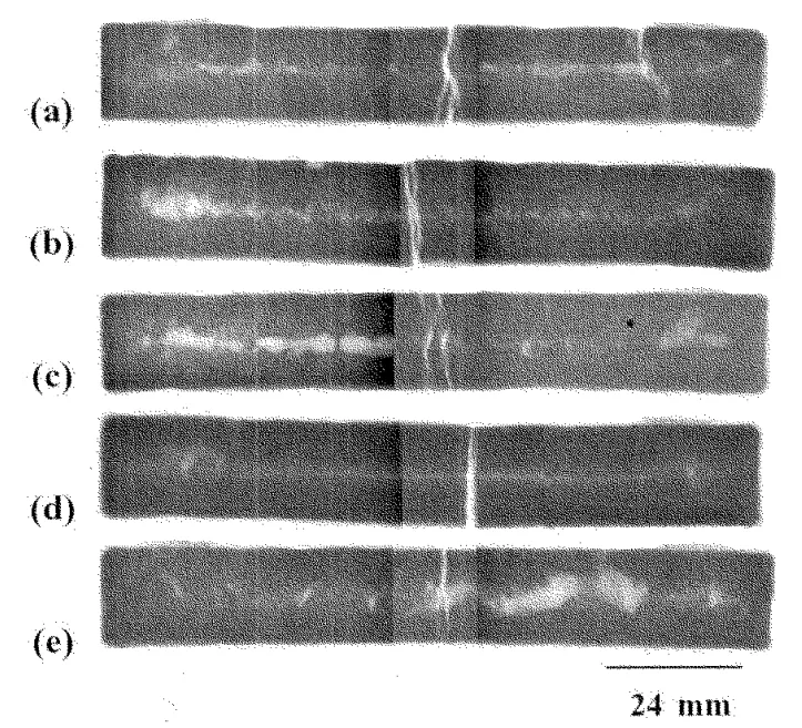 Fig.6 X-ray photos of potassium chloride with -325 mesh mullite cores.