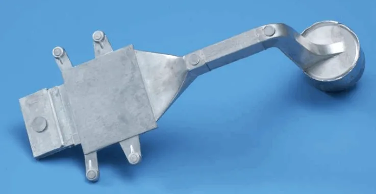Figure 1. The plate casting showing the complete runner system, overflows, and ejection points.