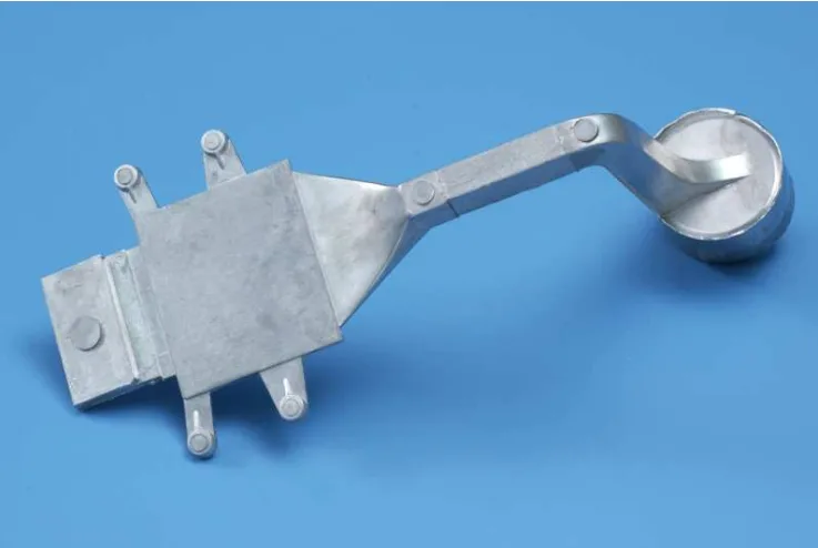 Figure 1. The plate casting showing the complete runner system, overflows, and ejection points.