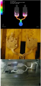 Fig.9. Short shot experiments proved that it is vital to simulate shot sleeve process before cavity filling simulations.