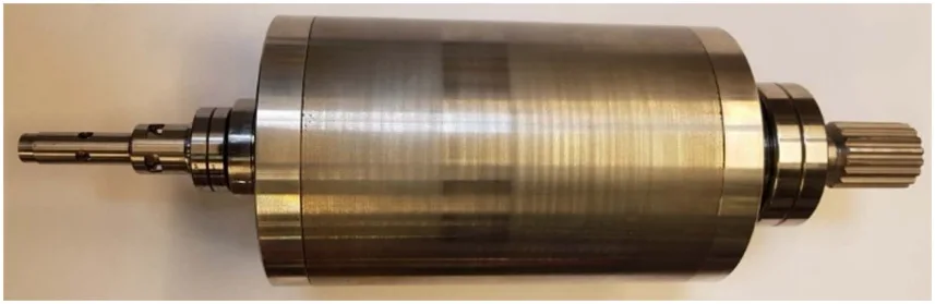 Fig. 4. Rotor prototype featuring cooling by shaft Spiral Groove.