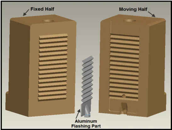 Figure 2. A CAD model of the chill vent used in HPDC