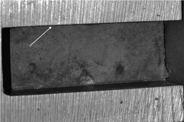 Figure 3: Area of a pre-cast hole in a model casting for a determination of the mean arithmetic roughness Ra