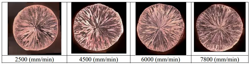 Fig.5 Comparison grain structure of OFCu samples (Cross section) 