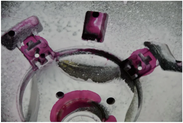 Figure 4: Shaped part of the mould after capillary testing
