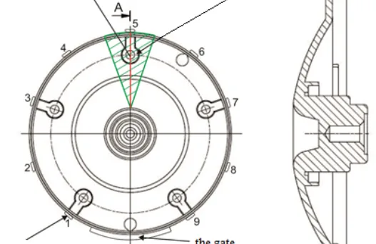 Fig. 1. Experimental sample – flange of alternator