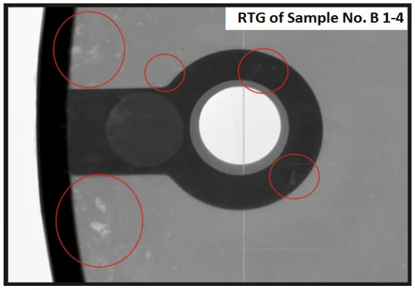 Fig. 5. RTG picture of sample No. B 1.4