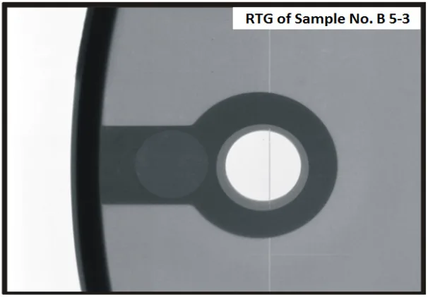 Fig. 4. RTG picture of sample No. B 5.3