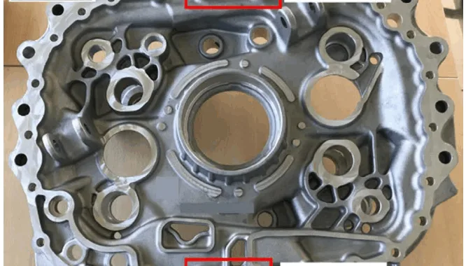 Fig.1 - Picture of the casting used for the present study with indication of the analyzed areas.