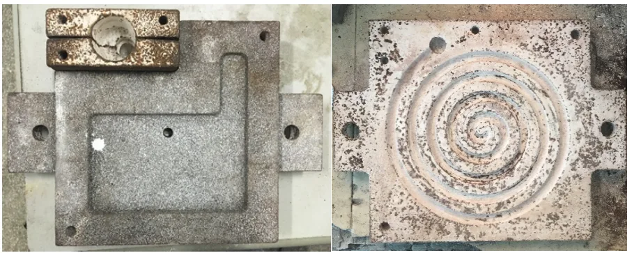 Fig. 1 Spiral fluidity test mold