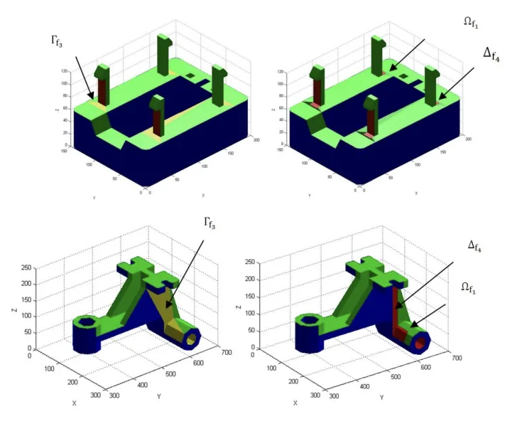  Fig12.- Example of resolution of semi-demoldable facets, Boolean operation (intersection and subtraction).