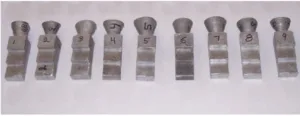 Fig. 4: Castings of Al-7%Si Alloy