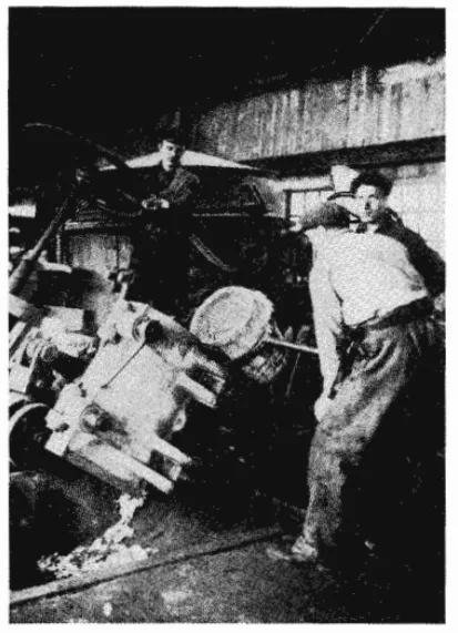 Figure 2. Tilt mold casting. 1923. Courtesy ASV now Norskhydro.