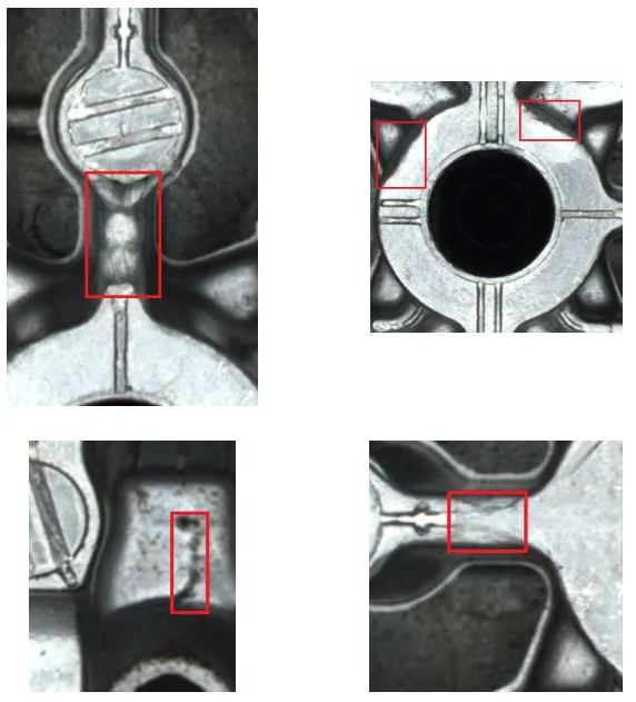 Fig. 3. Examples of casting images with casting defects