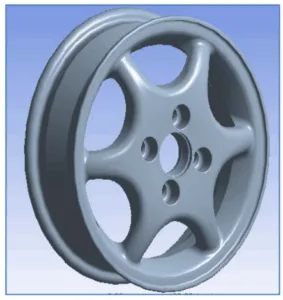 Figure 1. 2D Diagram of aluminum wheel