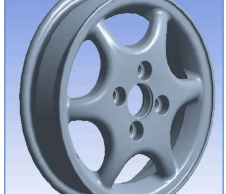 Figure 1. 2D Diagram of aluminum wheel