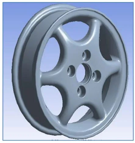 Figure 1. 2D Diagram of aluminum wheel