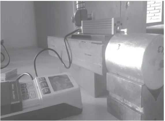 Fig. 5: Surface roughness testing of specimen
