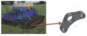 Fig. 1. Prototype vehicle and the swing arm
